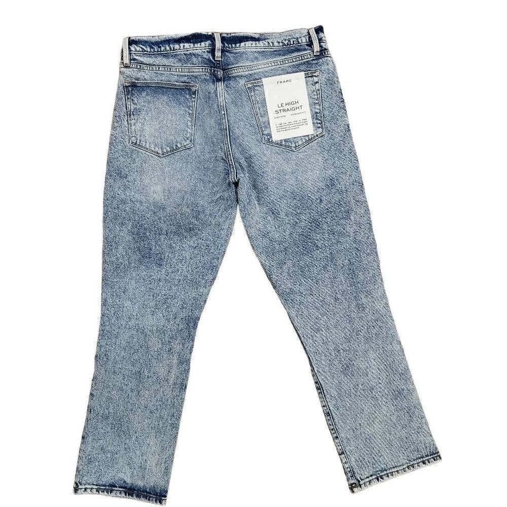 Frame Denim Le High Straight Lombard Stonewash Pattern Size 31 - Picture 3 of 9